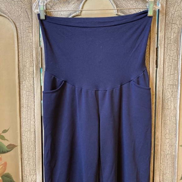 CLASSIC CONCEPTS maternity navy pants - Picture 3 of 4